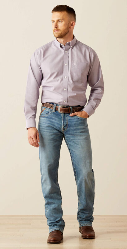 Wrinkle Free Solid Classic Fit Shirt Full